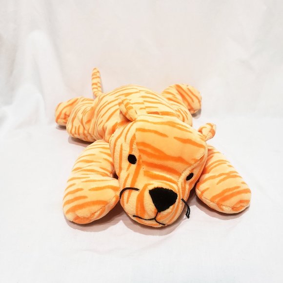 Ty Pillow Pals Purr Orange Stripes Tabby Tiger Cat Plush Stuffed Animal 14" 1996 - Picture 1 of 8